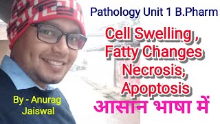 Cell swelling | Fatty change | Necrosis | Apoptosis || L-4 Unit-1 Pathology