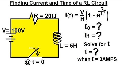 PreCalculus - Logarithmic & Exponential Functions (14 of 20) Calculating Current in RL Circuit