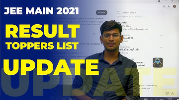 JEE Main 2021 Result - Toppers list - JEE Main 2021 Result Update - #jeemain2021