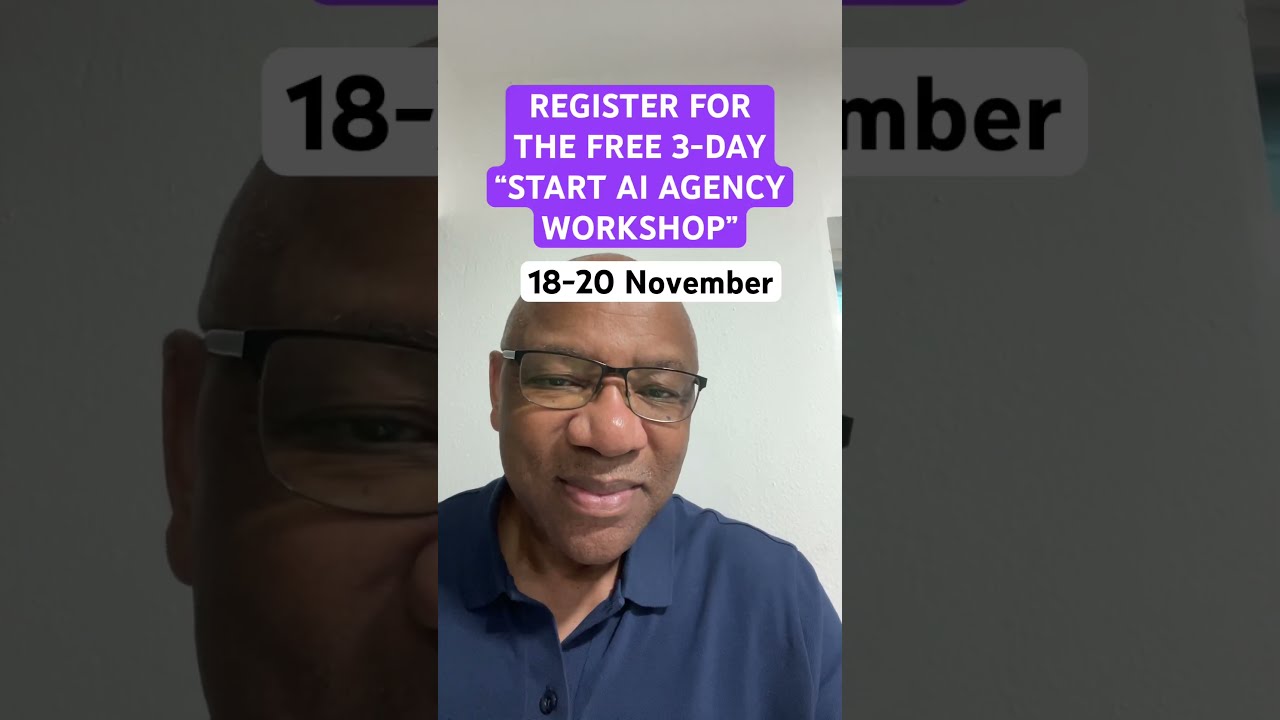 How To Start An AI Agency In 3 Days FREE Workshop 