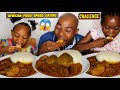 Asmr fufu and ogbono soup with assorted meat  speed eating challenge  african food theadimfamily
