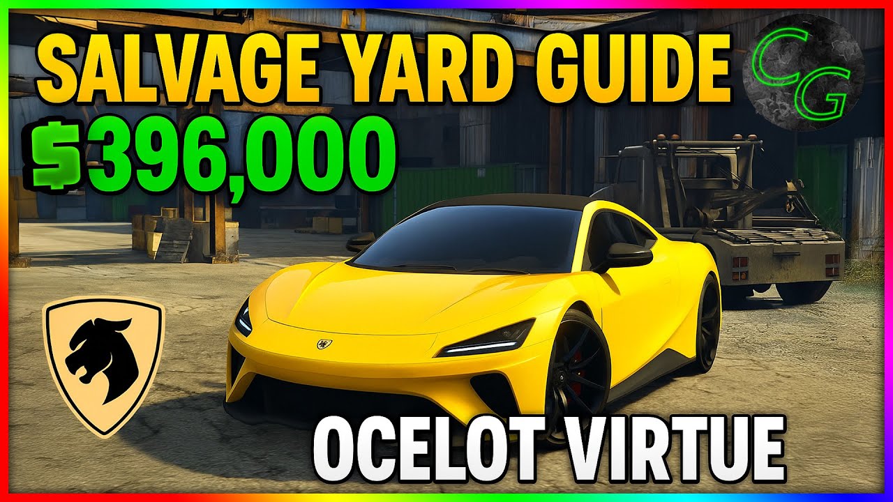 GTA 5 Online: Easy $396K with the Ocelot Virtue! Salvage Yard Money Method Guide!