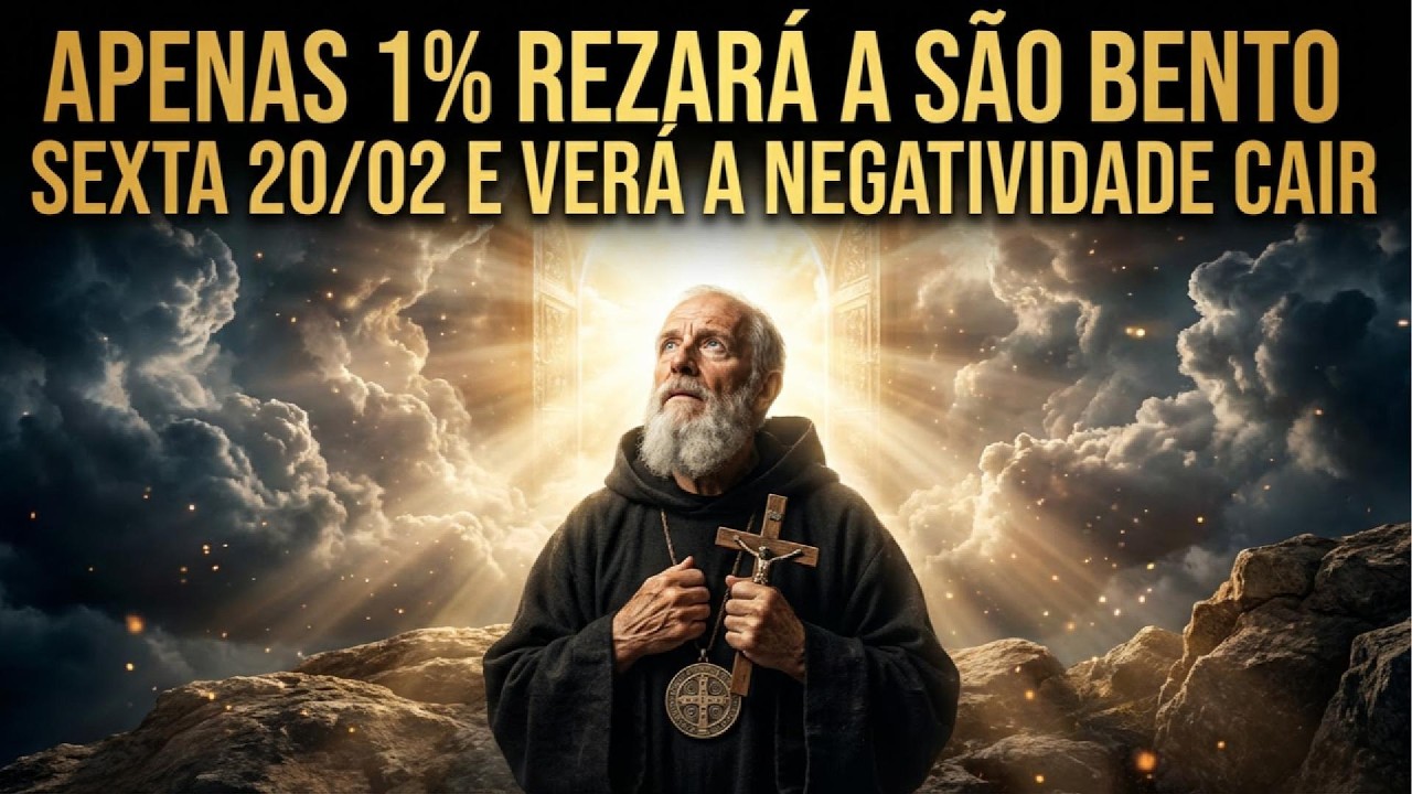 Apenas 1% rezará a São Bento SEXTA 20/02 e verá a negatividade cair