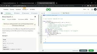Binary Search   Practice   GeeksforGeeks   Google Chrome 2023 04 19 17 25 06