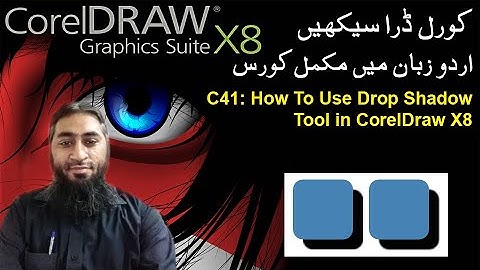 Drop Shadow Tool in CorelDraw X8 ll C41 ll [ Urdu - हिंदी ]