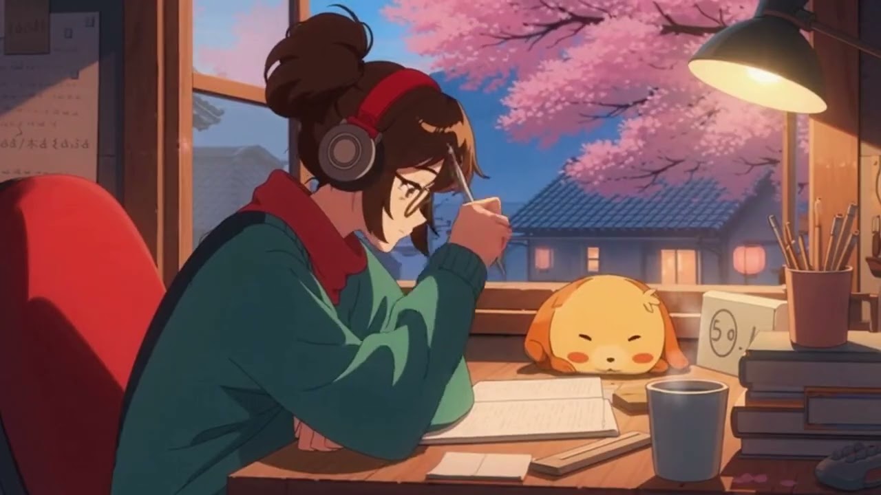 1hr lofi anime girl study vibes