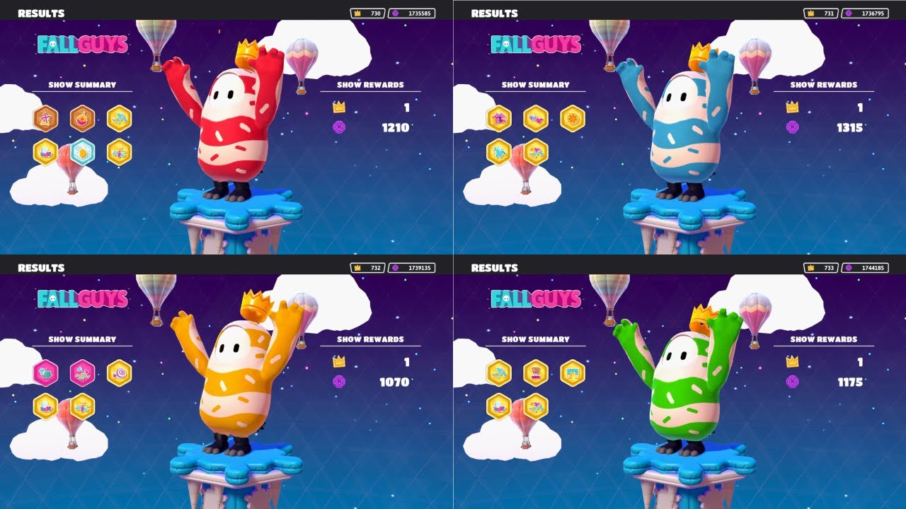 Fall Guys: Win with Every Team Color (Ice Cream Pattern) - YouTube