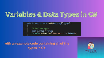 Variables & Data Types in C# | Source code containing all data types