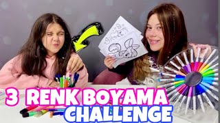 Tuana ile Eflin 3 Renk Boyama Challenge | 3 Marker Challenge