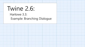 Twine 2.6: Harlowe 3.3: Introduction: Example: Branching Dialogue