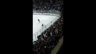 UNH Sieve Cheer following a goal vs.Northeastern 11/14/14