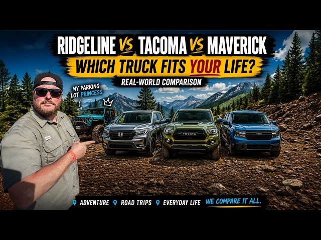 Ford Maverick vs Honda Ridgeline vs Toyota Tacoma bed dimensions comparison
