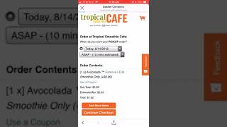 Tropical Smoothie Online Ordering screenshot 2