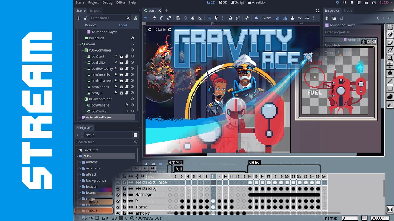 Gravity Ace Stream: Level design with the Gravity Ace level editor
