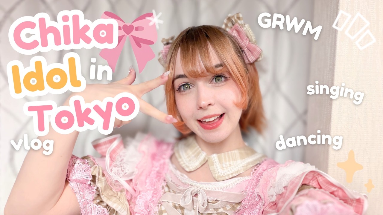 A Day in the life of a Chika Idol in Tokyo! GRWM, Stuck in a lift, Performing live!! 🇯🇵
