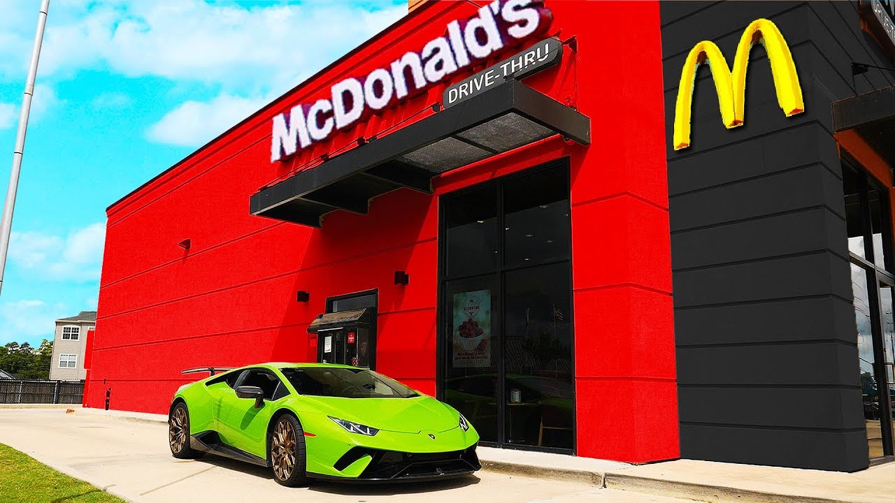 Driving My New Lamborghini Performante Through Mcdonalds Youtube