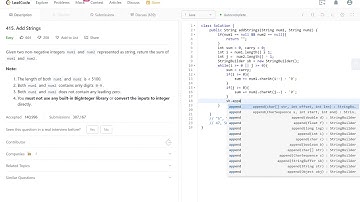 LeetCode 415: Add Strings