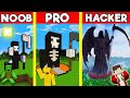 DEATH REAPER Statue Build Battle In Minecraft - NOOB VS PRO CHALLENGE - Maizen Mizen Mazien Parody