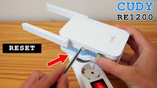 Cudy RE1200 Wi-Fi extender dual band • Factory reset