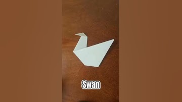 Super Easy Origami Swan in 10 Sec. #origami #easyorigami #swan #papercraft # #homemadepapercraft