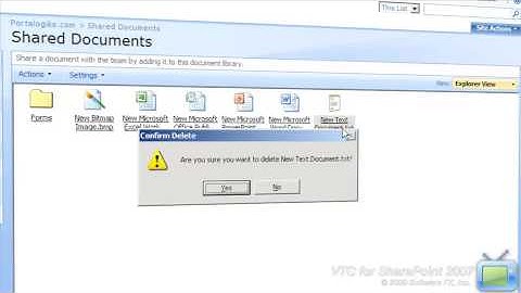 SharePoint 2007 Training Video:Delete Documents