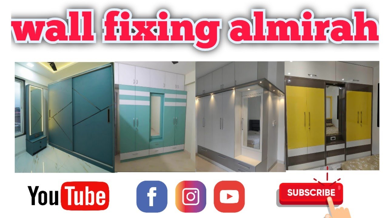 Wooden Bedroom Wall Fixing Almirah //‎@AzadRecording 
