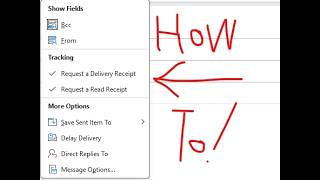 How to request Delivery and Read receipts in Outlook
