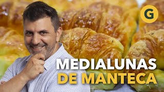 PASO a PASO: MEDIALUNA DE MANTECA (FACIL Y RAPIDO)  🥐 por Juan Manuel Herrera | El Gourmet