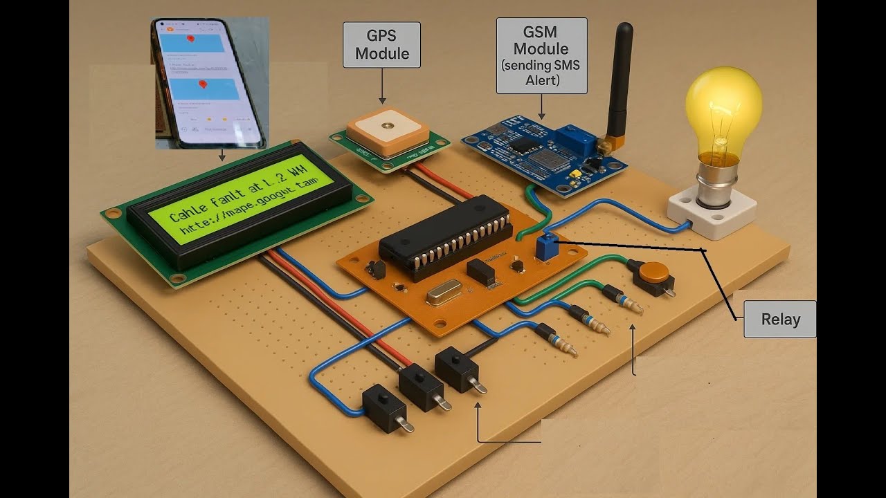 Underground ground Cable fault distance locator using GSM and GPS technology
