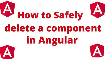 How to  delete  angular component in Urdu/Hindi