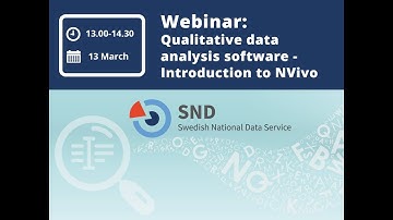 Webinar: Qualitative data analysis software – introduction to NVivo