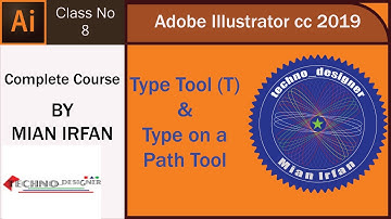 Adobe Illustrator Type Tool Part 2 - Class 8 - Urdu || Hindi