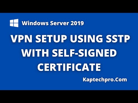 Configure VPN Using SSTP With Self Signed Certificate
