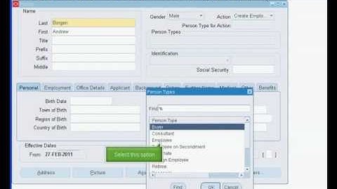 Define an Employee for Creating and Approving Internal Requisition in R12