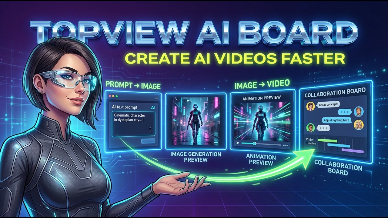 Topview AI Board Tutorial (Create AI Videos with Seedance, Kling & Nano Banana)