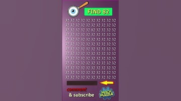 Tell me where 82? | Brain Teaser IQ Test #shorts #different #puzzles #opticalillusion #quiz