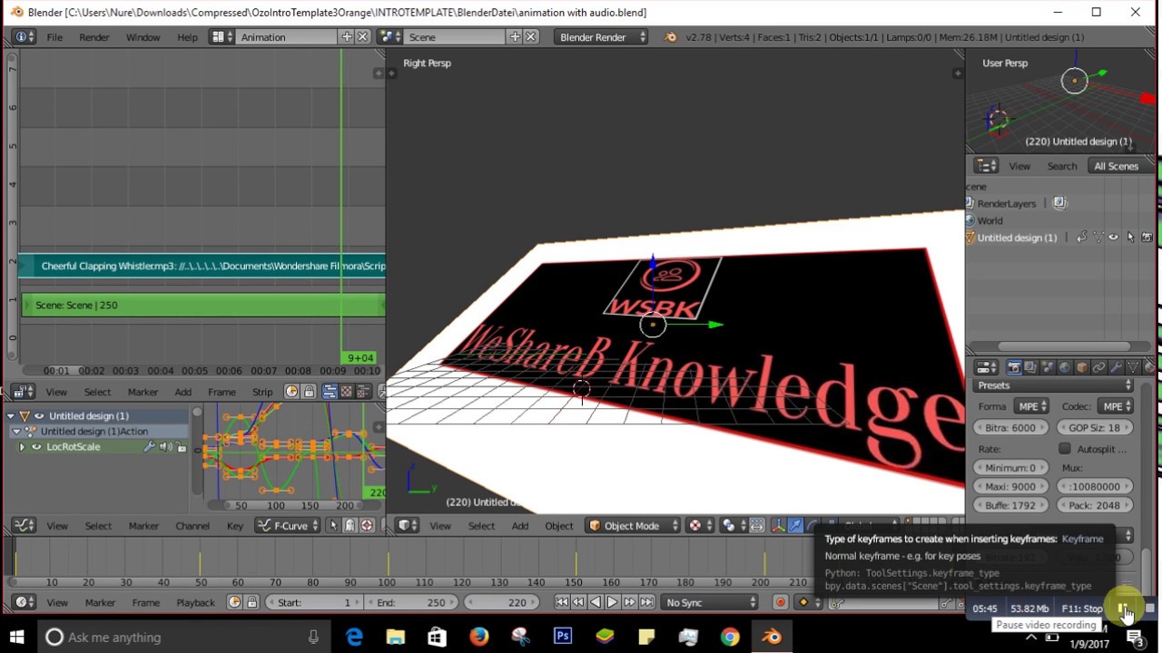 How to add music or audio file in animation - YouTube