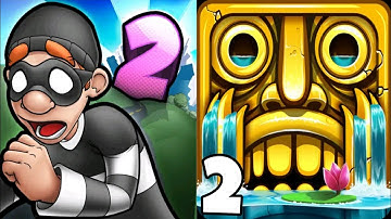 Robbery Bob 2 vs Temple Run 2 Part 2
