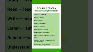 (Part 2) Classroom &amp; Learning German