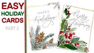 This is how you make EASY HOLIDAY Cards!