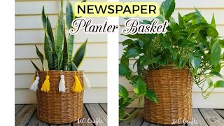 DIY Newspaper Planter Basket | Newspaper Craft