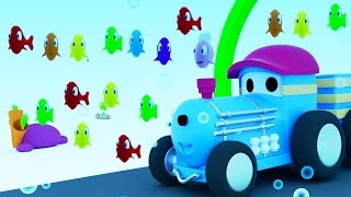 Les poissons - Apprendre les couleurs avec Ted le Train | Dessin animé éducatif pour les enfants