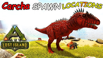 ARK Lost Island | BEST Carcharodontosaurus Spawn LOCATIONS