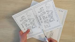Earth Day Mini Book Learning Printable | Kindergarten Unit Study Printables | First Grade Writing