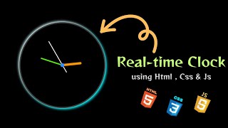 Real - time Clock using Html Css & Js