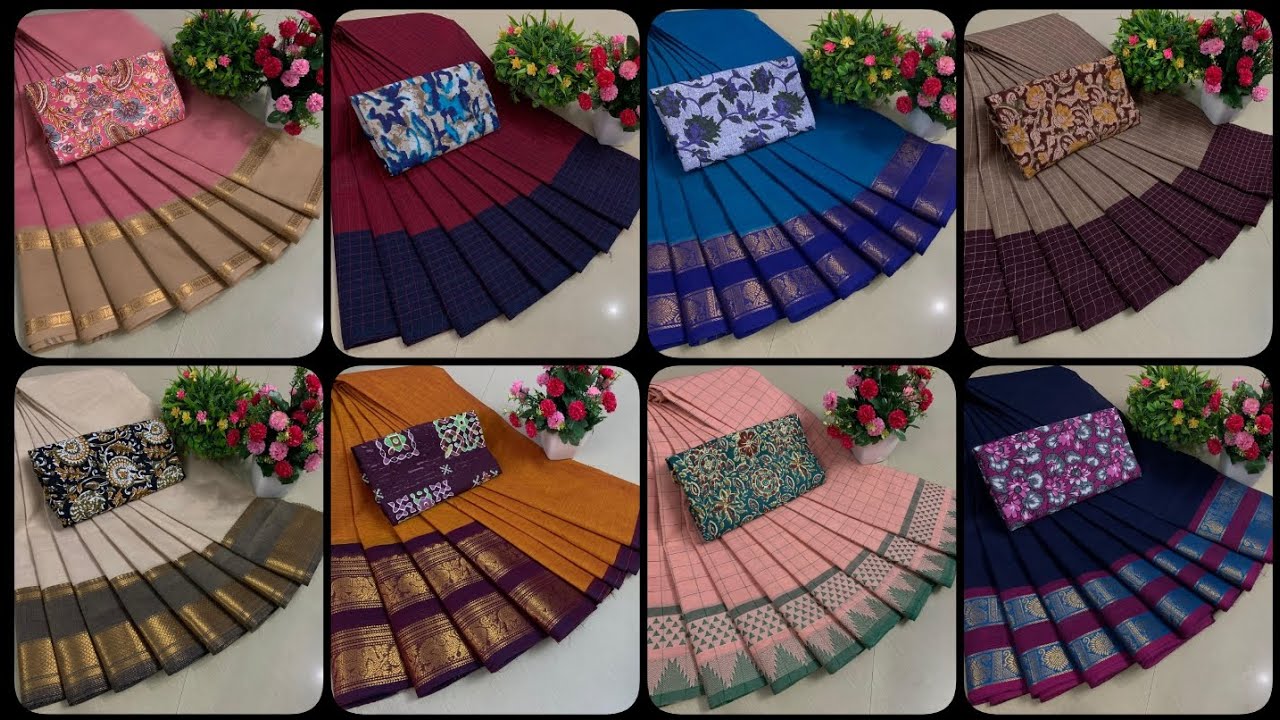 Unique design chettinad cotton sarees 😍