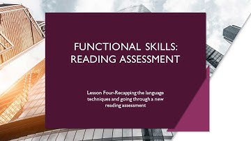 Functional Skills: Reading Assessment#englishlearning #adulteducation
