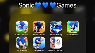 Sonic at the Olympic Games,Sonic Jump Fever,Sonic Dash 2 Sonic Boom,Sonic Dash +,Sonic Racing