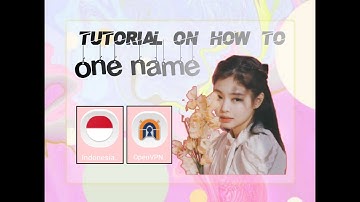 HOW TO ONE NAME || RPW TUTORIALS