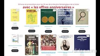 30 livres en promotions pour les 30 ans de la librairie Généalogique de la Voûte 30 livres en promotions pour les 30 ans de la librairie Généalogique de la Voûte